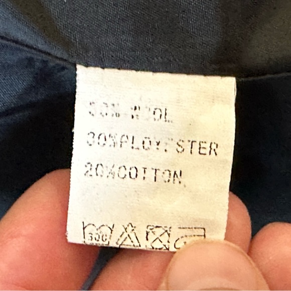 Women’s Wool Houndstooth Winter Coat with Vegan Leather Accents Size 14 - Picture 9 of 9